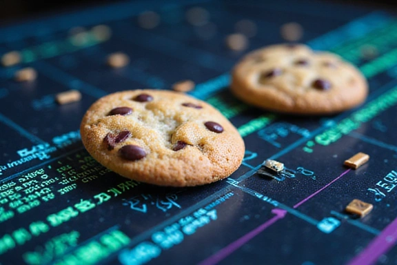 Illustration of browser cookies as small digital files