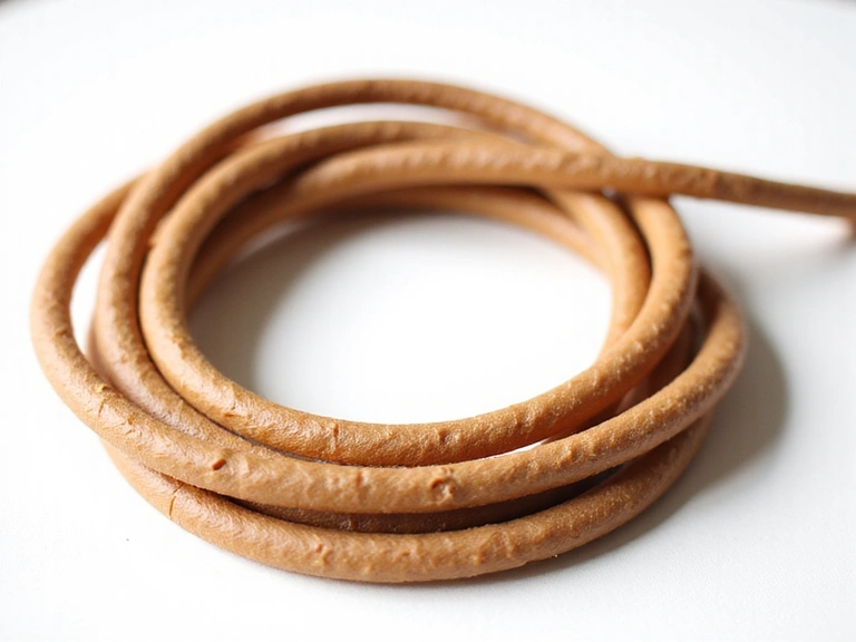 Coiled natural gut tennis string with a premium feel